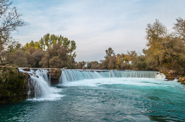 Manavgat waterfall in the Turkey