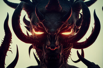 Demon monster devil. Generative AI