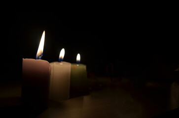 candle light in the night