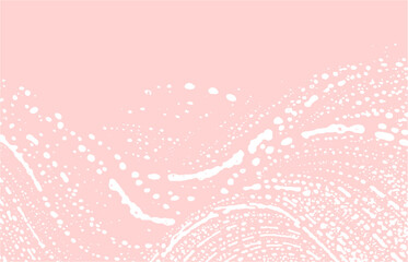 Grunge texture. Distress pink rough trace. Gorgeou