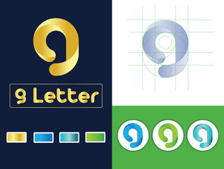 small g letter golden ratio logo