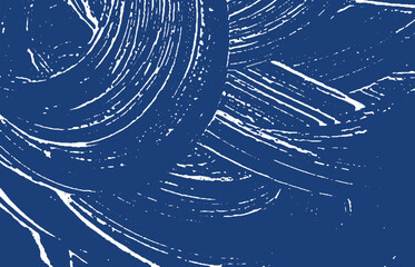 Grunge texture. Distress indigo rough trace. Excel