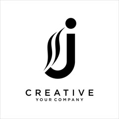 Letter J logo icon design template elements