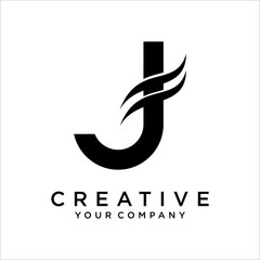 Letter J logo icon design template elements