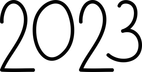 2023 logos. Template for creating a design for the new year and christmas. Isolated on white background. Modern style for banners, cards, social networks, calendar, covers.