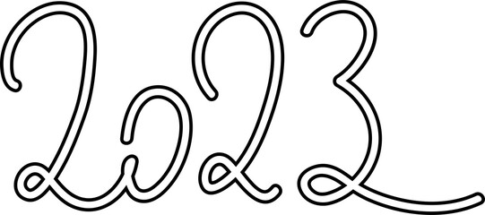 2023 logos. Template for creating a design for the new year and christmas. Isolated on white background. Modern style for banners, cards, social networks, calendar, covers.