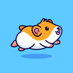 Cute hamster jumping illustration