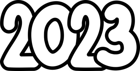 Fototapeta premium 2023 logos. Template for creating a design for the new year and christmas. Isolated on white background. Modern style for banners, cards, social networks, calendar, covers.