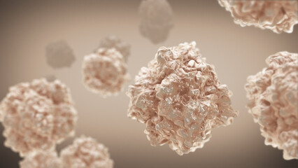 Bacteria cells or virus 3D illustration
