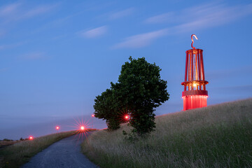 Landmark Mine Lamp, Moers, Germany © alfotokunst