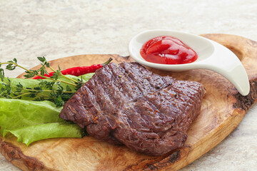 Grilled machete skirt beef steak