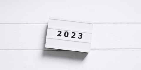 minimalist year 2023 in review or preview banner
