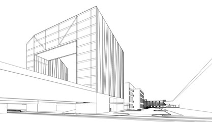 sketch of a modern architecture