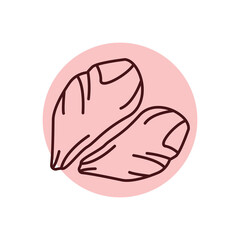 Chicken fillet color line icon. Cutting meat.