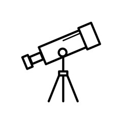 Teleskop, luneta - ikona wektorowa - obrazy, fototapety, plakaty