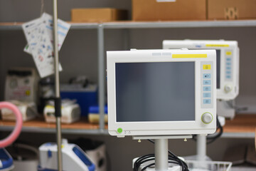 Intravenous solution in the medical device room