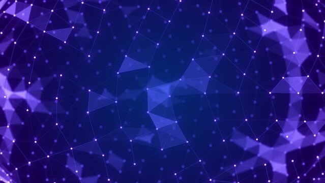futuristic plexus rotating background with connected lines and dots. logo title background with plexus effects.