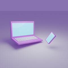 3DCGのPCとスマホ