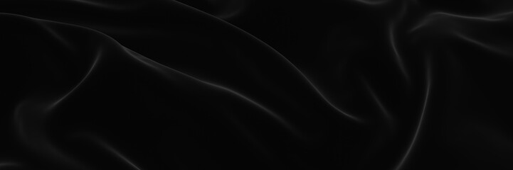 3d rendered black wave background