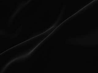 3d rendered black wave background