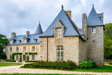 Manoir de Kerazan is a French country castle about halfway between Pont-l'Abbé and Loctudy, Finistere, Brittany, France