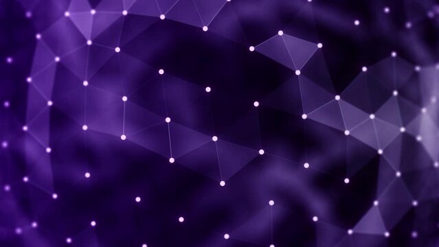 seamless plexus background with connecting lines and dots. moving elegant plexus dark purple background for logo titles.