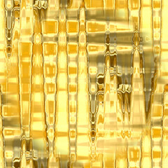 Beautiful seamless golden background with yellow shades and reflections. Golden abstraction with sharp peaks.
