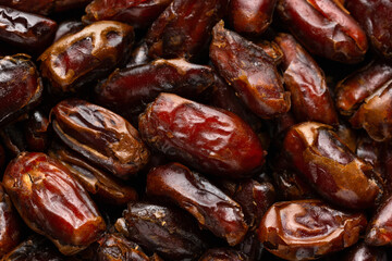 Organic dried Dates fruit background. Ready to eat