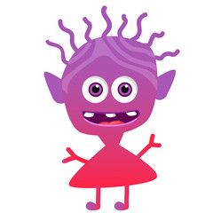 cute baby monster, robot, mutant