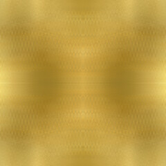 Seamless golden background with yellow shades and reflections. Golden, blurred abstraction with diamond-shaped symmetrical patterns.
