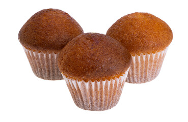 Small cupcake with jam isolated