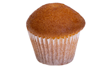 Small cupcake with jam isolated