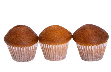 Small cupcake with jam isolated