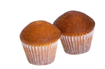 Small cupcake with jam isolated