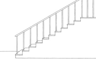 Empty room graphic black white interior sketch illustration vector 