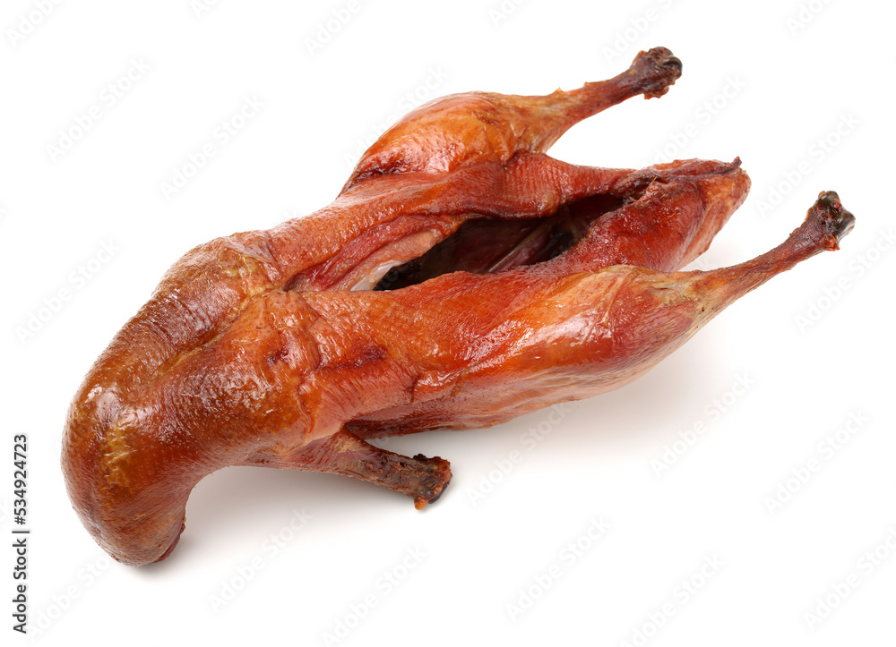 Canvas Prints Peking Duck, China's most famous dish on white background