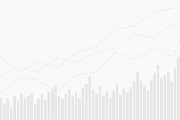 Financial chart background. Financial world, charts and trends. Vector illustration in gray tones.