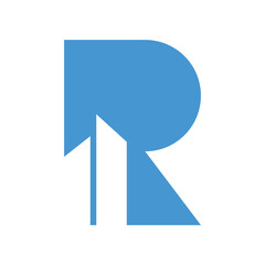 Building logo with letter R logo concept. Real estate logo letter R
