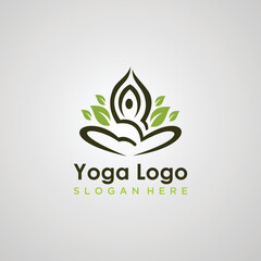 Yoga logo vector emblem