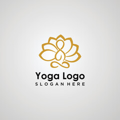 Yoga logo vector emblem