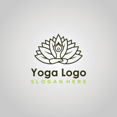 Yoga logo vector emblem