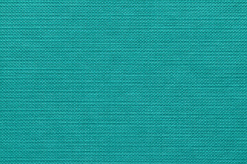 Close-up vibrant aqua coloured hardback book cover showing pattern of dimples nodules in rows  filling the frame 