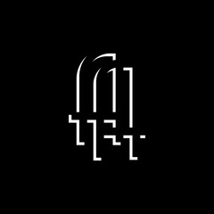 Modern initial AA logo letter simple and creative design concept