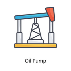 Oil Pump Filled OutlineVector Icon Design illustration on White background. EPS 10 File