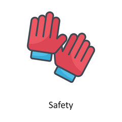 Safety  Filled OutlineVector Icon Design illustration on White background. EPS 10 File