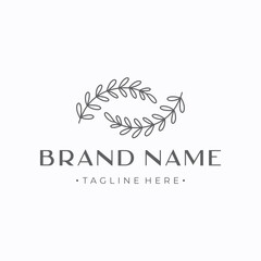 hand drawn organic botanical logo