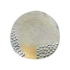 Watercolor abstract circle in blue yellow colors for background, textile, designs
