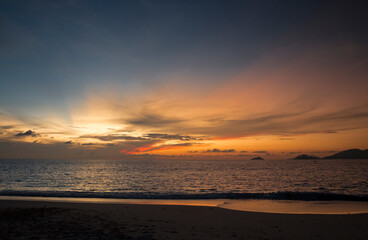 sunset on Anse Soleil