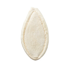 Pumpkin seeds isolated on a white background. Pepita seeds. Full depth of field.
