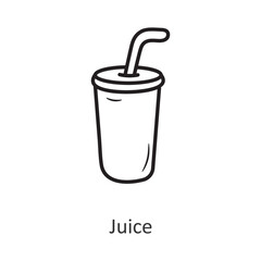 Juice Vector outline Icon Design illustration. Travel Symbol on White background EPS 10 File